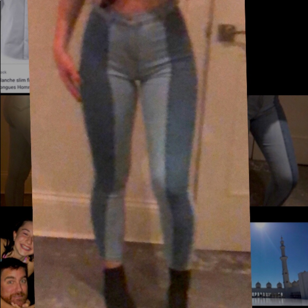 Booty lifting skinny 2 color wash jeans